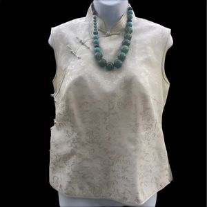 👚** HOST PICK ** Silk Mandarin Collar Top 👚